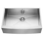 Farmhouse Apron Front 33x22.25x10 0-Hole Single Bowl Kitchen Sink